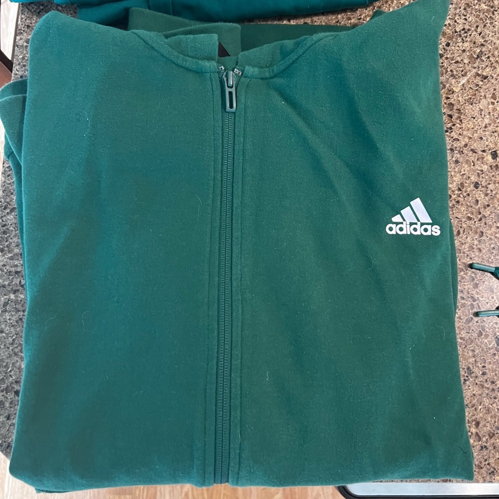 Hunter Green Adidas zip up